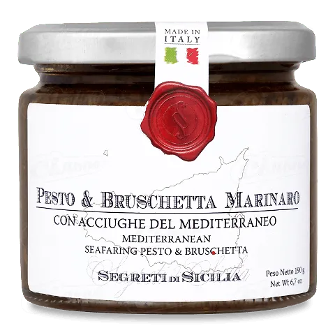 Соус Frantoi Cutrera песто в'ялені томати-анчоус, 190г