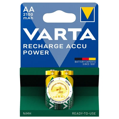 Акумулятор Varta AA NiMH 1.2V 2100mAh 2шт