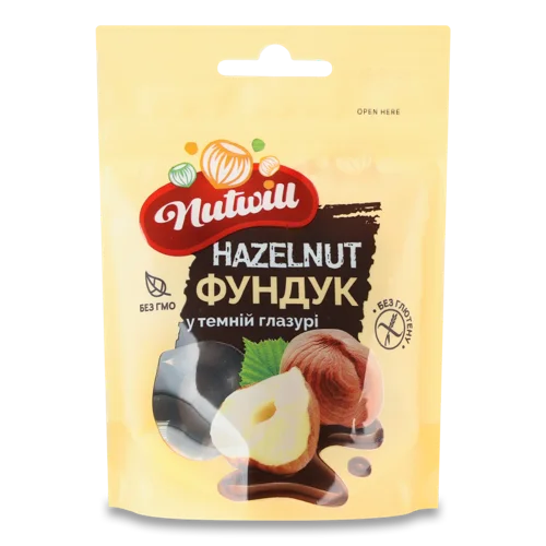 Фундук У Темній Глазурі, Вищого Ґатунку, 100г