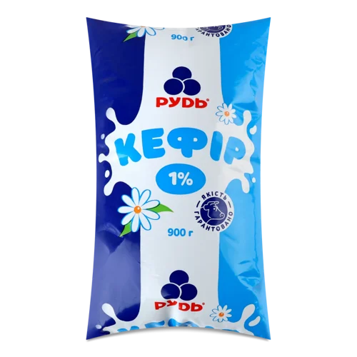 Кефір Пастеризований 1% Рудь м/у, 900г