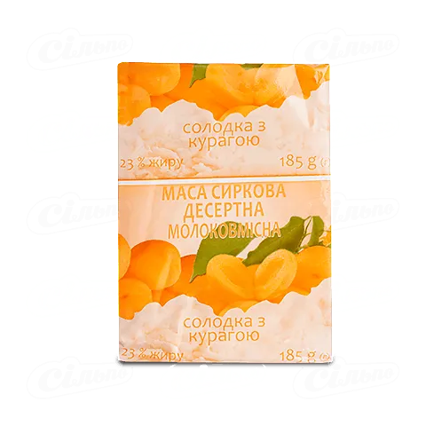 Маса сиркова молоковмісна з курагою 23% еколін, 185г