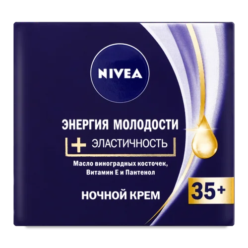 Крем для Обличчя Нічний 35+ Енергія Молодості Еластичність Nivea, 50мл