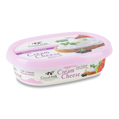 Сир 20% М'який Безлактозний Крем-сир Good Milk, п/у 135г