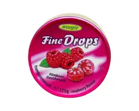 Льодяники зі смаком малини Woogie Fine Drops Himbeer Geschmack 175г