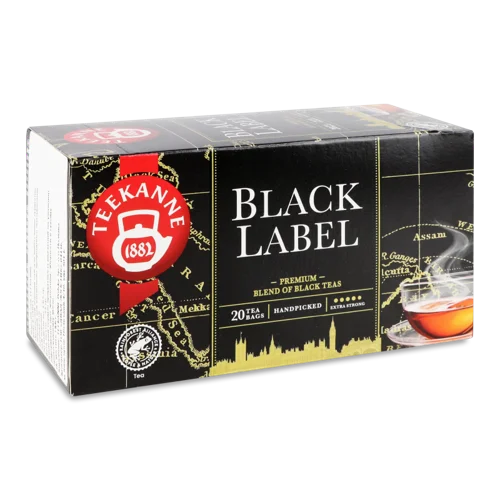 Чай Чорний Black Label Teekanne, В/ґ, К/У 20х1.65г