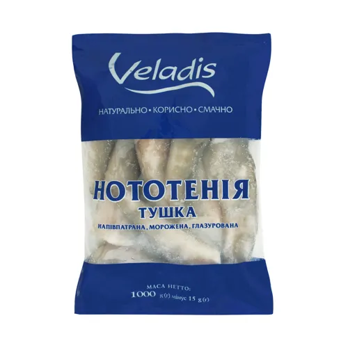 Нототенія тушка напівпатрана морожена глазурована Veladis м/у 1000г