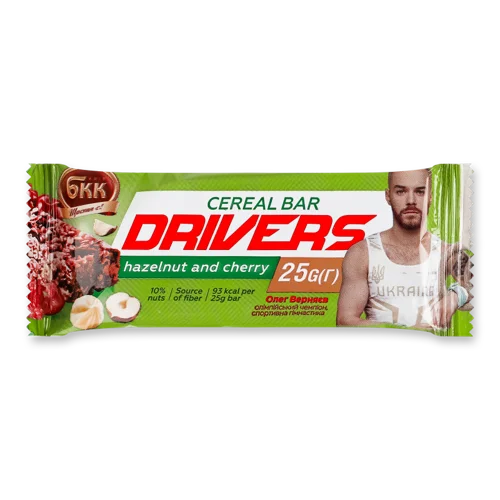 Зерновий Батончик З Фундуком Та Вишнею, в/ґ, 25г