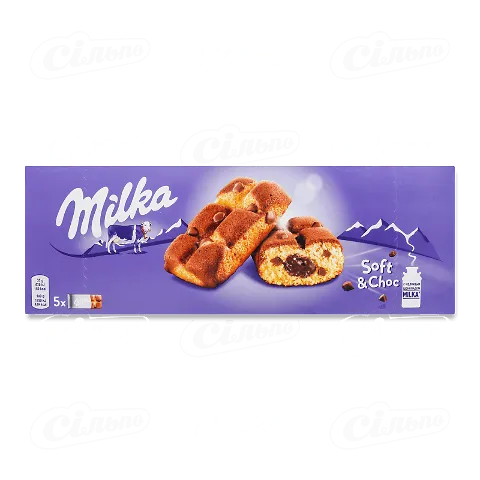 Тістечко Milka бісквіт з шоколадною начинкою 175г