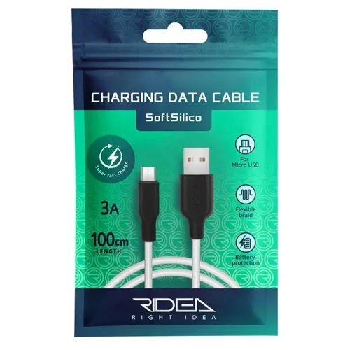 Кабель USB Ridea Soft Silico Micro 3A RC-M114