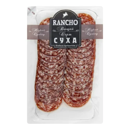 Ковбаса Суха Rancho сиров'ялена вищого ґатунку 0.075кг
