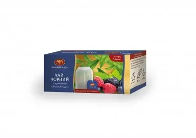 Чай черний пакетований Золотий Слон Лісні ягоди 20 шт х 1,5г