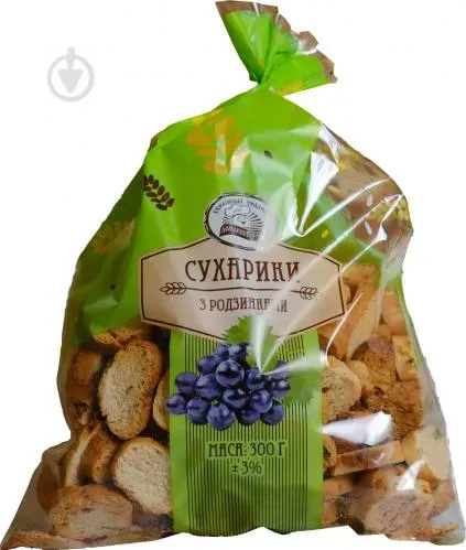Сухарики з родзинками 300г