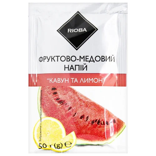 Чай фруктово-медовий Rioba концентрат Кавун та лимон 50г