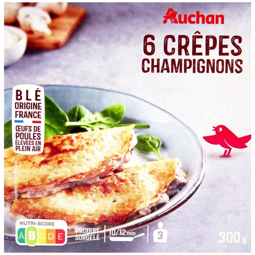 Млинці Auchan з грибами 6шт 300г