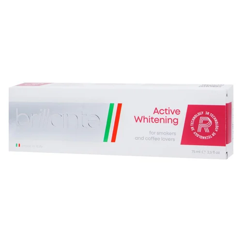 Зубна паста Brillante Active Whitening для курців та цінителів кави 75мл