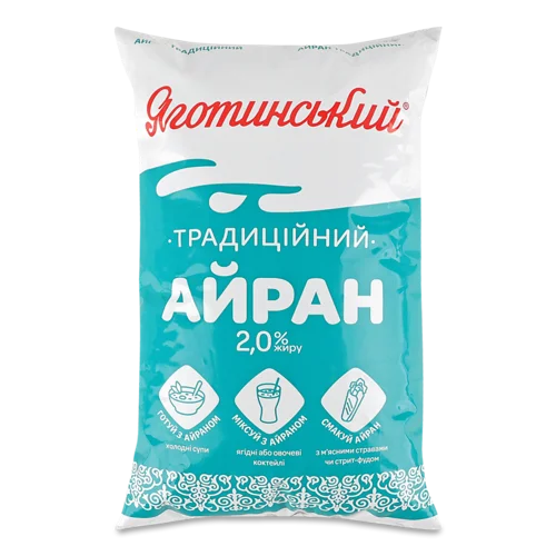 Айран 2% Традиційний, в/ґ, 900г