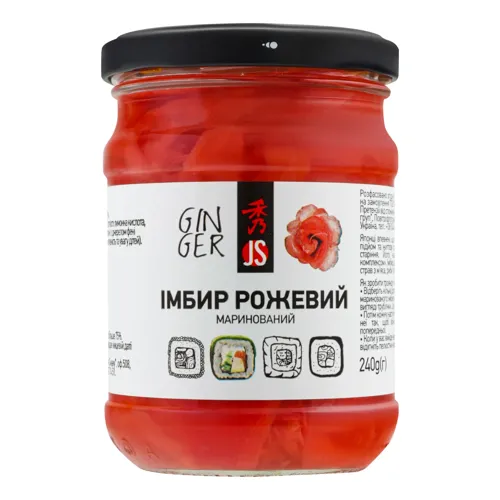 Імбир маринований рожевий JS с/б 240г