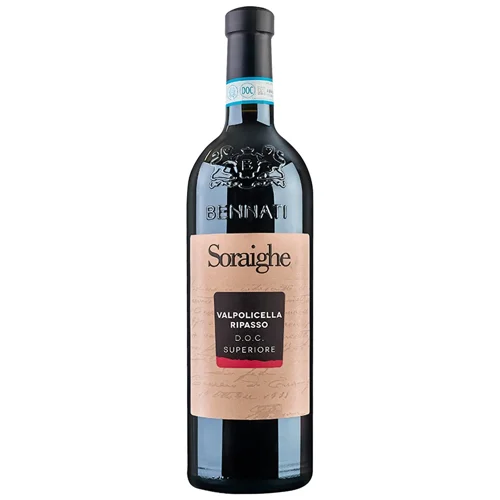 Вино Bennati Soraighe Valpolicella Ripasso Superiore D.O.C. червоне сухе 14% 0,75л