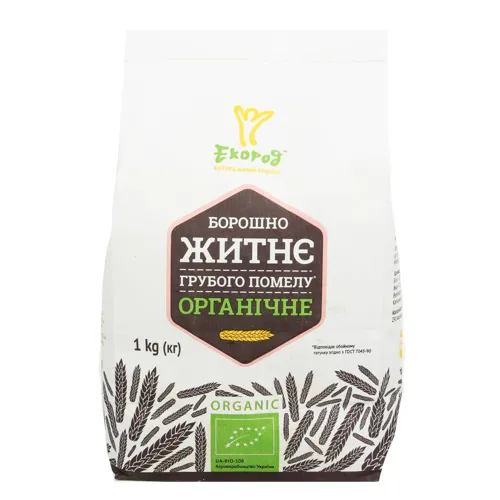 Борошно житнє грубого помолу органічне Екород м/у 1кг