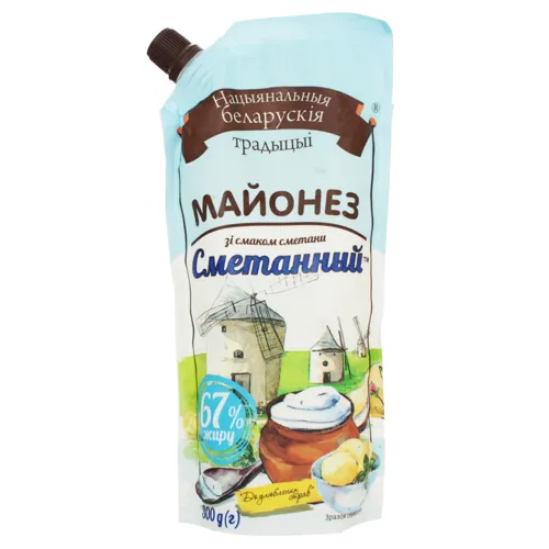 Майонез 67% Сметанний Нацыянальныя беларускія традыцыі д/п 300г