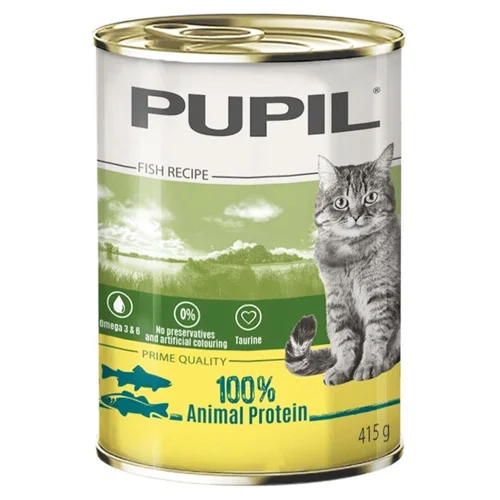 Корм вологий Pupil з лососем та фореллю для котів 415г