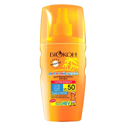 Спрей для безпечної засмаги Біокон SPF-50 дитячий 160мл