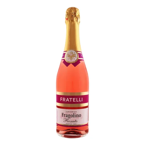 Напій винний 0.75л 6-6.9% рожевий напівсолодкий ігристий Fragolino Rosato Fratelli