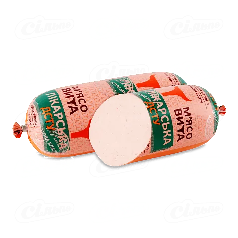 Ковбаса «М'ясовита» «Лікарська» вищого ґатунку, 400г