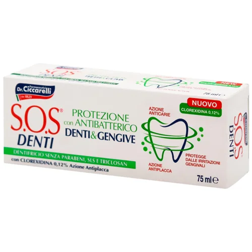 Зубна паста SOS Denti Антибактеріальна 75мл