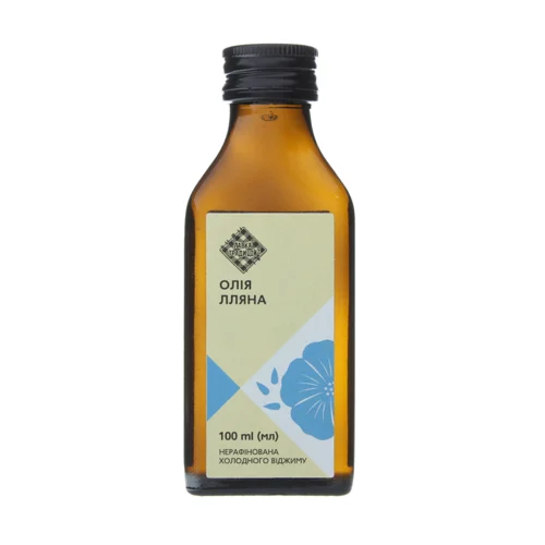 Олія Лляна Нерафінована Холодного Віджиму, 100 мл
