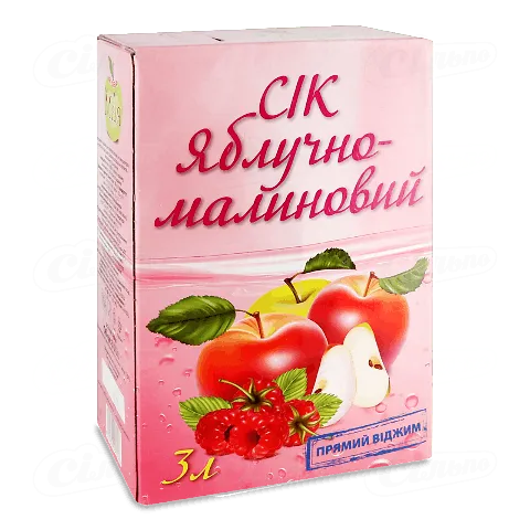 Сік Нова Мрія яблучно-малиновий прямого віджиму, 3л