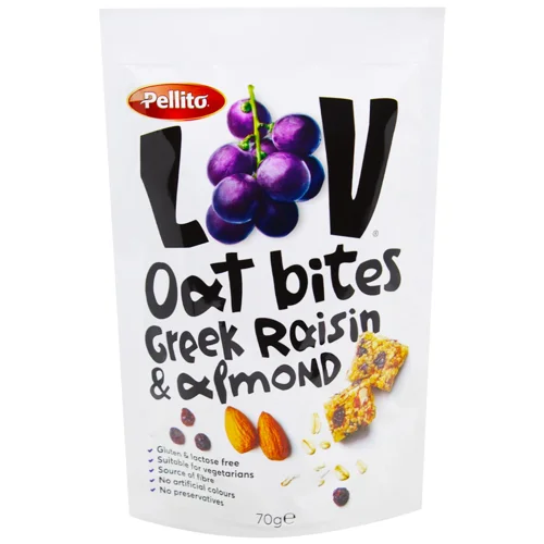 Вівсяні снеки з родзинками та мигдаль ТМ VAMVALIS FOODS 70 г