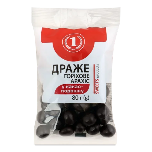 Драже Арахіс У Какао-Порошку, ТМ '1', в/ґ, 80г