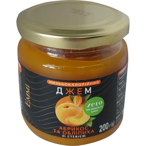 Джем Emmi Абрикос-обліпиха зі стевією 200г