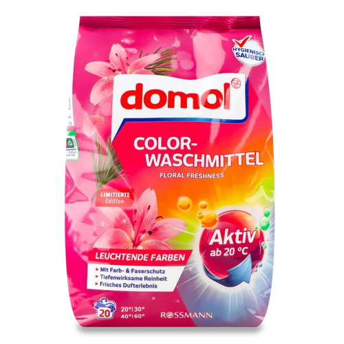 Пральний Порошок Для Кольорової Білизни Floral Freshness Domol, 1.35кг