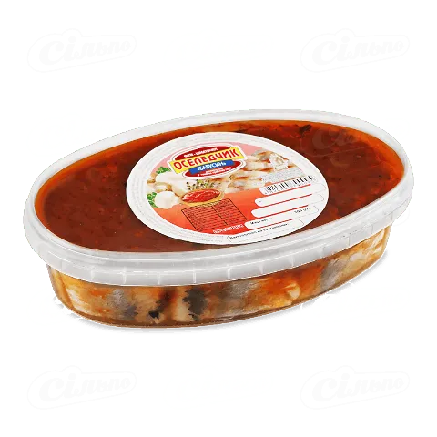 Оселедець Бабусин філ шмат у томатно-грибному соусі, 300г