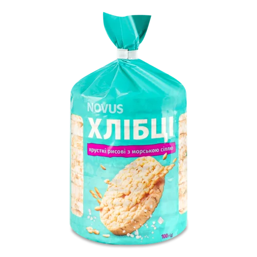 Хлібці Хрусткі Рисові З Морською Сіллю Novus В/М 100г
