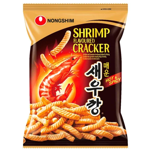 Крекер Nongshim Hot&Spicy зі смаком креветок гострі 75г