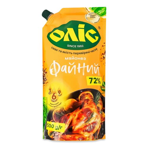 Майонез Вищого Ґатунку 72%, Пластикова Упаковка, 500г