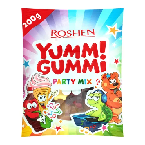 Цукерки желейні Party Mix Yummi Gummi Roshen м/у 200г