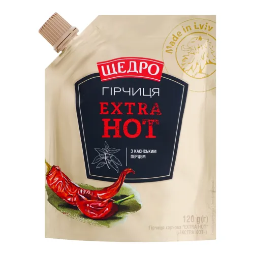 Гірчиця Extra hot Щедро д/п 120г