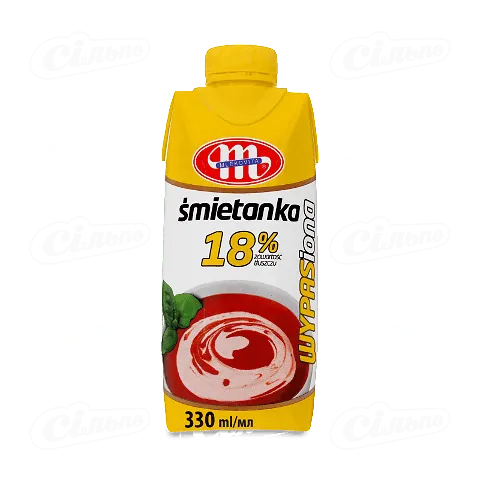 Вершки Mlekovita 18%, 0,33л