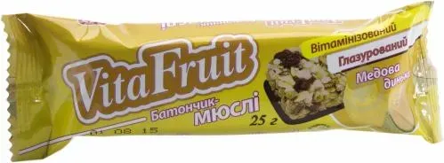 Батончик-мюслі VitaFruit Диня, 25г
