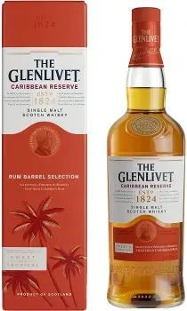 Віскі Glenlivet Caribbean Reserve 0.7л 40% в подарунковій дерев'яній упаковці