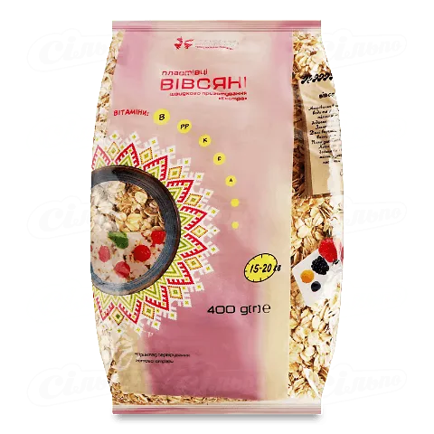 Пластівці Козацький Стандарт вівсяні швидкого приготування, 400г