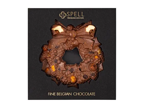 Шоколад Spell Вінок горіховий молочний 120г