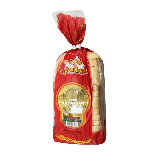 Хліб в нарізці пшеничний тостовий Амстердамський Булкін м/у 400г