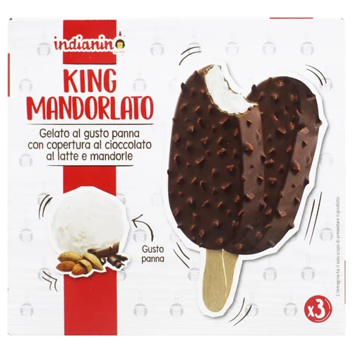 Морозиво Gelato d'Italia Indian у шоколаді з мигдалем 3штх80г