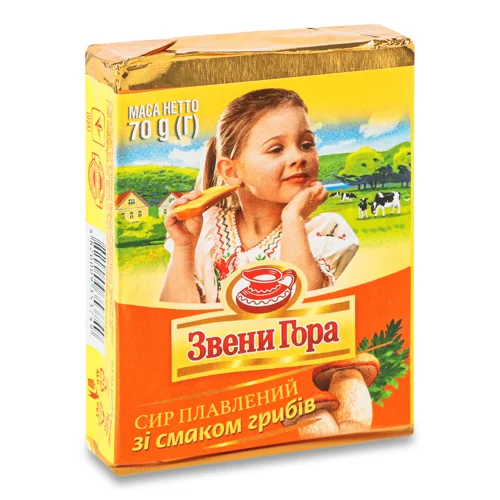 Сир плавлений Звени Гора зі смаком грибів 45%, 70г