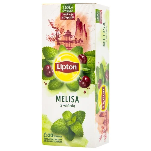 Чай зелений Lipton меліса та вишня 1,2г*20шт